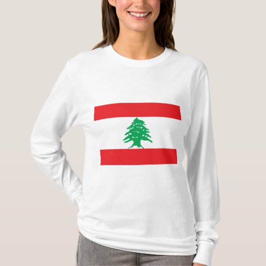 T-shirt Drapeau libanais (Drapeau libanais) (Devant)