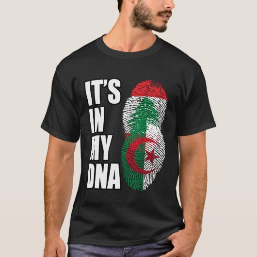 T-shirt Drapeau Libanais Et Algériens Du Patrimoine De L'A (Devant)