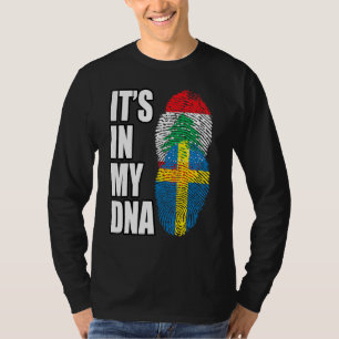 T-shirt Drapeau Libanais Et Suédois Du Patrimoine De L'Adn