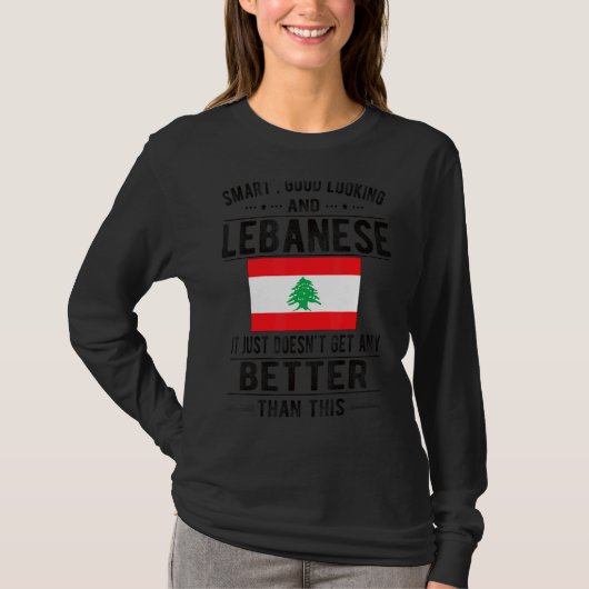 T-shirt Drapeau libanais Liban Racines libanaises (Devant)