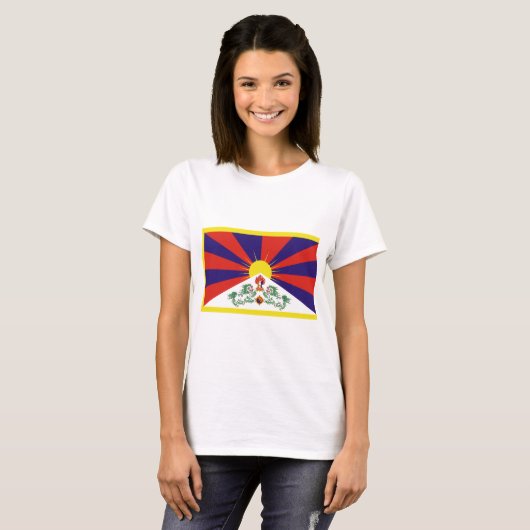 T-shirt Drapeau libre du Thibet (Devant entier)