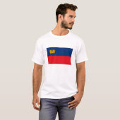 T-shirt Drapeau Liechtenstein (Devant entier)
