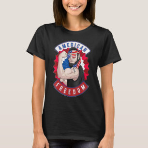 T-shirt Drapeau Lincoln Abraham 4 juillet Patriotique Amér