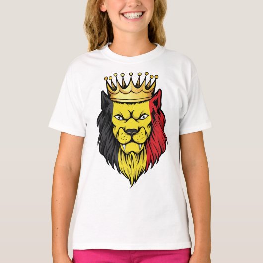 T-shirt Drapeau Lion King Belgique (Devant)