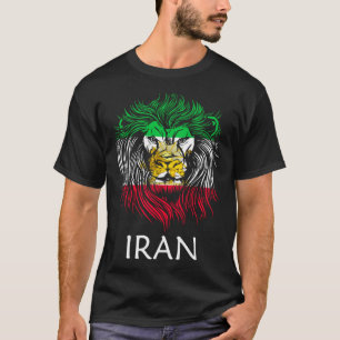 T-shirt Drapeau Lion Tête Iranien Iran
