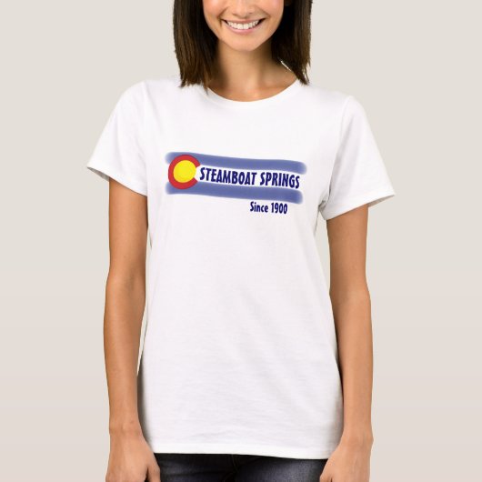 T-shirt Drapeau local de Steamboat Springs Colorado (Devant)
