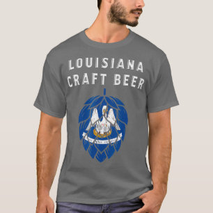 T-shirt Drapeau Louisiane Artisanat Amateurs de bière