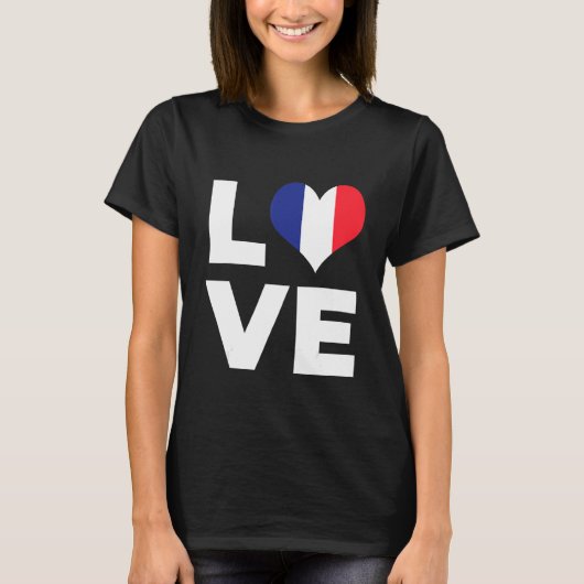 T-shirt Drapeau Love France (Devant)