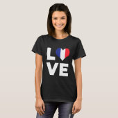 T-shirt Drapeau Love France (Devant entier)