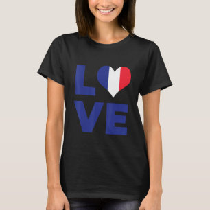 T-shirt Drapeau Love France
