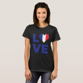 T-shirt Drapeau Love France (Devant entier)