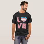 T-shirt Drapeau Love He Transgender (Devant entier)