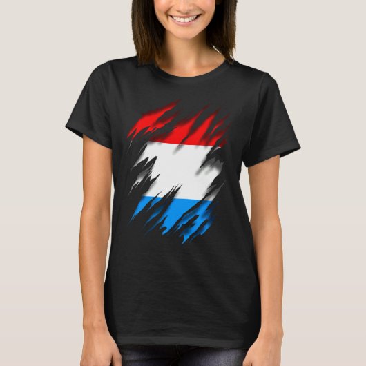 T-shirt Drapeau Luxembourg (Devant)