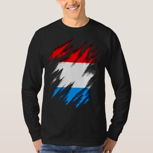 T-shirt Drapeau Luxembourg (Devant)