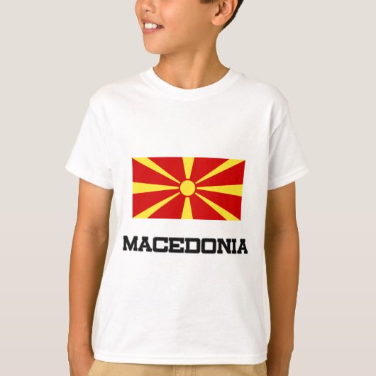T-shirt Drapeau Macédoine (Devant)
