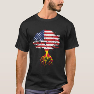 T-shirt Drapeau Macédonien Drapeau Américain Macédoine Cad