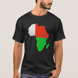 T-shirt Drapeau Madagascar Afrique Continent Silhouette Ca