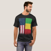 T-shirt Drapeau Malien États-Unis Et Mali Drapeaux Fiers M (Devant entier)