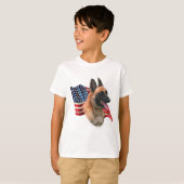 T-shirt Drapeau malinois belge (Devant entier)