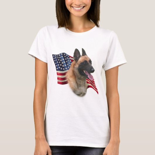 T-shirt Drapeau malinois belge (Devant)