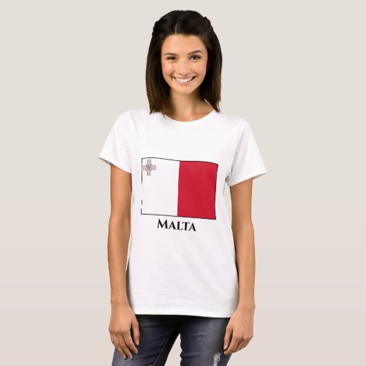 T-shirt Drapeau maltais (Devant entier)