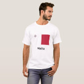 T-shirt Drapeau Malte (Devant entier)