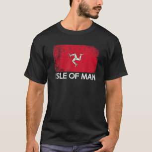T-shirt Drapeau Manx Vintage made in Isle of Man Cadeau
