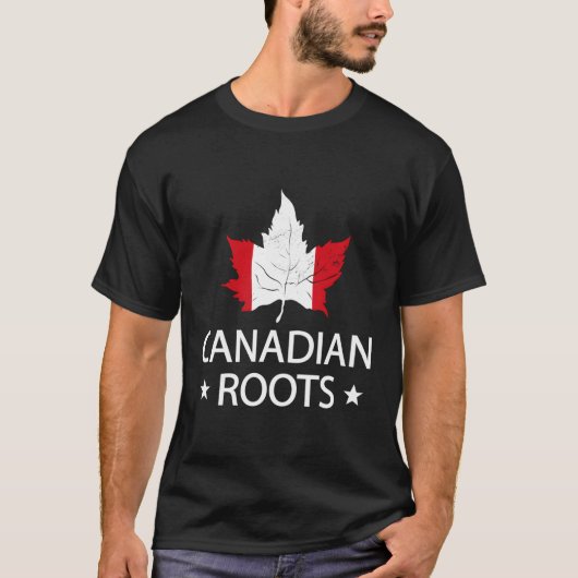 T-shirt Drapeau Maple Leaf Canada - Racines canadiennes (Devant)