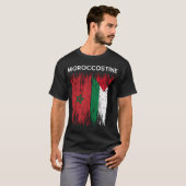 T-shirt Drapeau Marocain Et Palestinien Maroc Et (Devant entier)