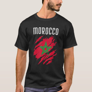 T-shirt Drapeau Marocain Pour Soutenir Le Maroc - Football