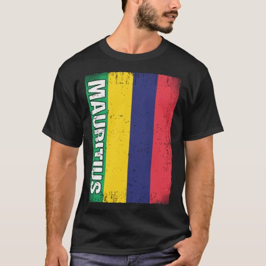 T-shirt Drapeau mauricien Maurice (Devant)