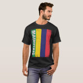 T-shirt Drapeau mauricien Maurice (Devant entier)