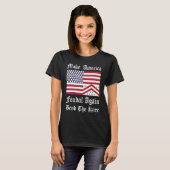T-shirt Drapeau médiéval rouge blanc bleu héraldique Améri (Devant entier)