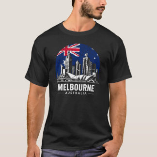 T-shirt Drapeau Melbourne City Australie