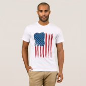 T-shirt Drapeau Mens Bella Canvas T-Shirt-USA (Devant entier)