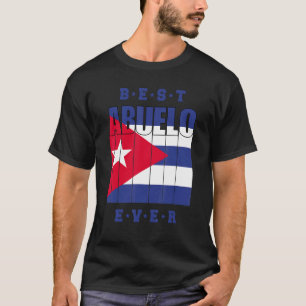 T-shirt Drapeau Mens Best Abuelo Jamais Cuba Fête des père