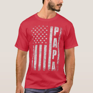 T-shirt Drapeau Mens Fier Papa Drapeau Funny Fête des père