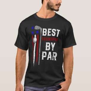 T-shirt Drapeau Mens Golf Best Grandpop By Par Grand-pa Go