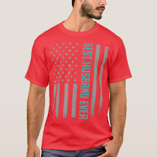 T-shirt Drapeau Mens Meilleur Mari Jour Américain Cadeaux 