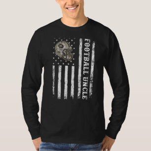 T-shirt Drapeau Mens Retro Amérique Vintage Football Oncle