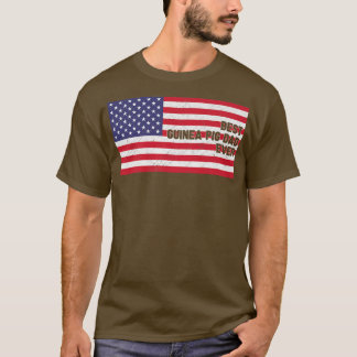 T-shirt Drapeau Mens USA Meilleure Guinée Cochon Papa Jama