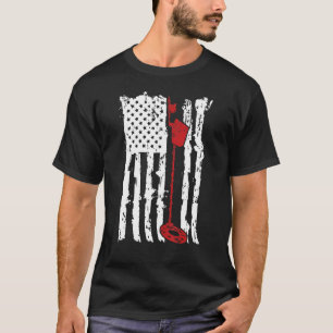 T-shirt Drapeau métallique Drapeau américain Style Vintage