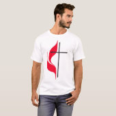 T-shirt Drapeau méthodiste Méthodistes protestants Tee (Devant entier)