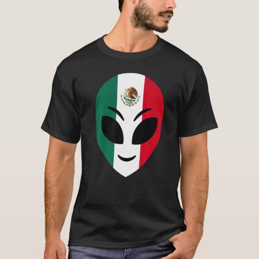 T-shirt Drapeau mexicain Alien mexicain (Devant)