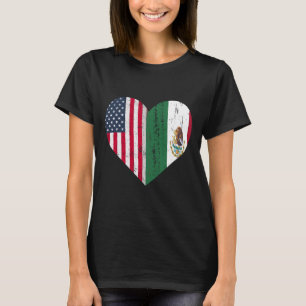 T-shirt Drapeau mexicain américain Drapeau mexicain