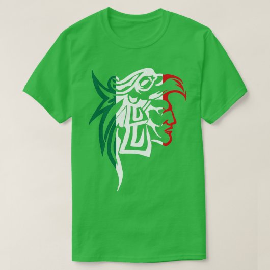 T-shirt Drapeau mexicain Aztec Eagle Warrier (Design devant)