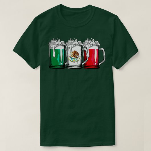 T-shirt Drapeau mexicain de bière T Cinco de Mayo Femmes M (Design devant)
