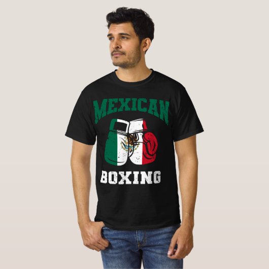T-shirt Drapeau mexicain de boxe (Devant entier)