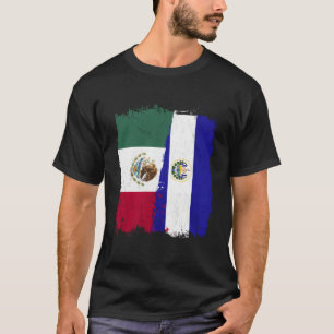 T-shirt Drapeau mexicain El Salvador moitié mexicaine El S