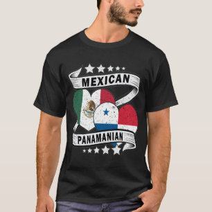 T-shirt Drapeau Mexicain Et Panaméen
